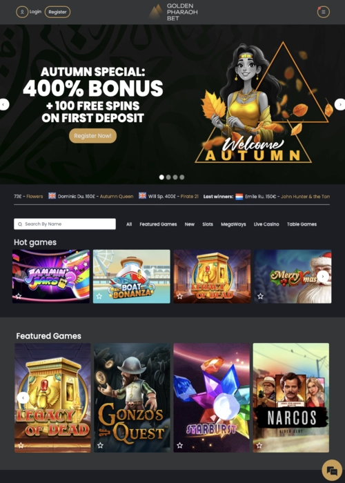 Ancient Egyptian slots collection Golden Pharaoh Casino