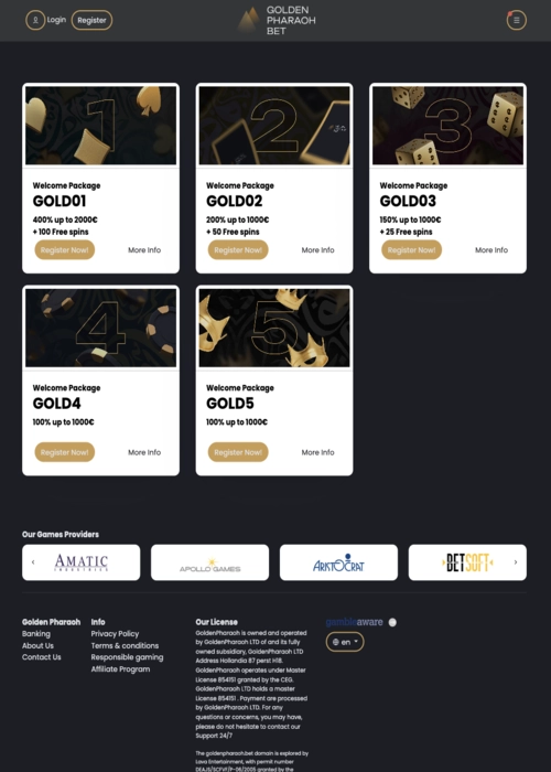 Exclusive bonus treasures showcase Golden Pharaoh Casino